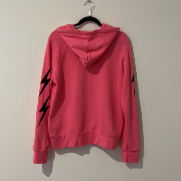 AVIATOR NATION — PARIS PINK BOLT HOODIE. Sz M - Picture 4 of 4